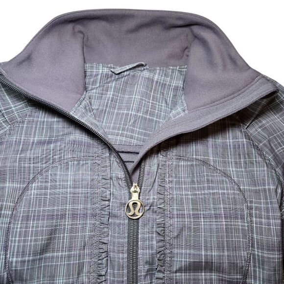 Lululemon Ahead of the Curve Jacket - Gray Plaid - Picture 3 of 11